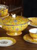 Ceramic Chinese Style Rice and Noodle Bowl Set with Enamel Color