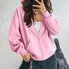 Women's Off Shoulder Zipper Hoodie Sweatshirt  Fashion Clothing Casual Jacket