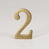 D-Shaped Imitation Gold Metal Address Number Plate