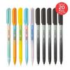 Flair Move Fine Tip Ball Pen Pack Of 1 X 20 Pen, 0.7 Mm Blue & Black Ink Pastel Matt Finish Ergonomic Smooth Writing Pens