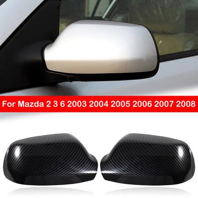 For Mazda 2 3 6 2003 2004 2005 2006 2007 2008 Replacement Rearview Side Mirror Cover Wing Cap Exterior Door Rear View Case Trim