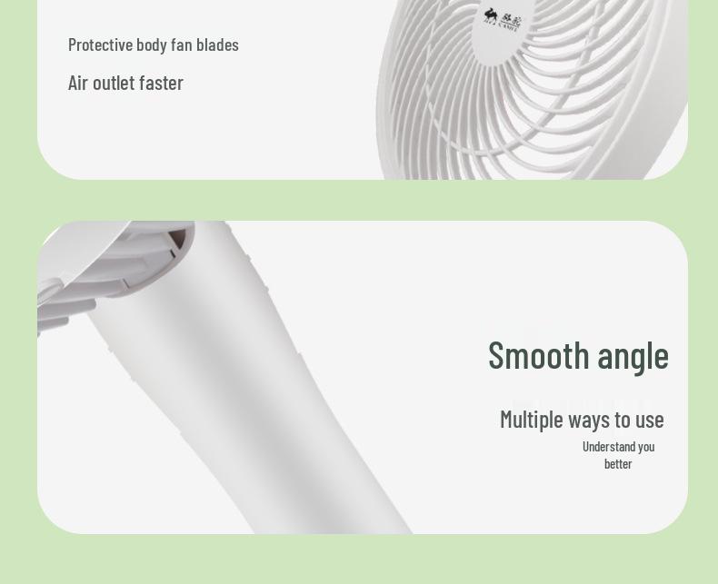 Silent Oscillating Camel Air Circulator Fan for Table & Floor - Ideal for Dorms & Homes