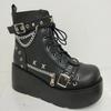 Fashion New Gothic Style Platform Vampire Cosplay Women Mid-calf Boots 2024 Winter Wedges Comfy Women Motorcycle Boots Shoes