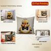 2D Cute Duck Bow-Tie Pattern Decorative Pillow Covers Pattern Cushion Cover Suitable For Sofa Bedroom Car Pillow Cover