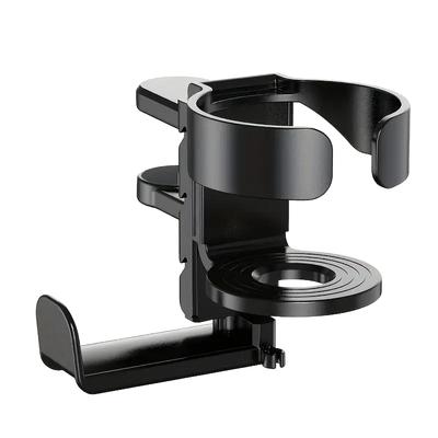 Suport pentru căști cu clemă și suport pentru pahar, rotativ 360 de grade, pentru birou, computer de gaming PC, suport de depozitare pentru căști/headset