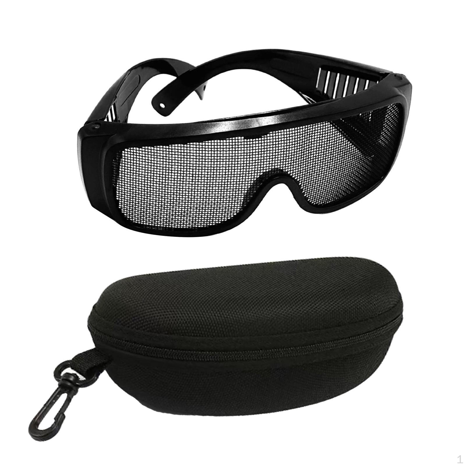 

Wire Mesh Safety Goggles Glasses for Gardening Working Grass Cutting Curved Case