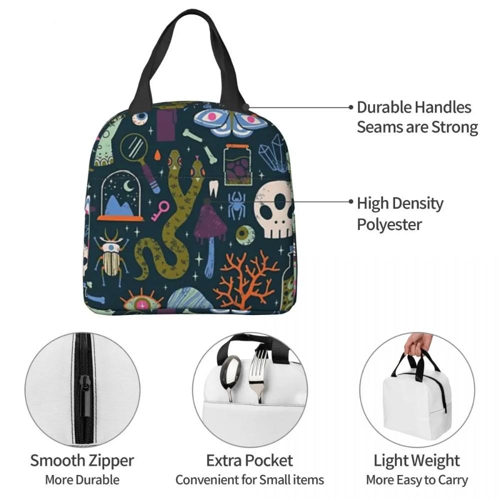 Curiosities Bone Skull Insulated Lunch Bag for Women Office Cooler Thermal Food Box Tote Portable Lunch Boxes Container