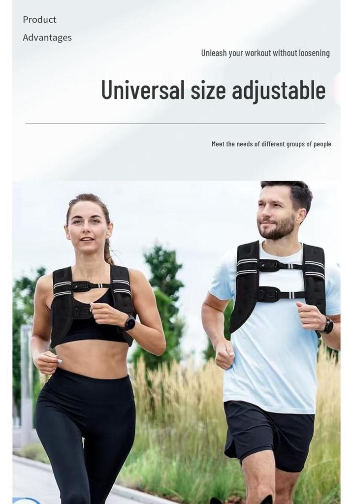 Unisex Weighted Running Vest - 3/5/8kg Fitness & Boxing Training Gear