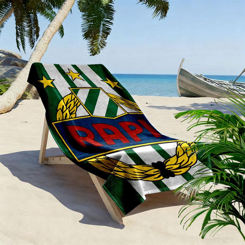 Toalla de Playa con Estampado del Logo del Rapid Viena, Toalla Grande Suave de Secado Rápido para Playa, Camping, Natación