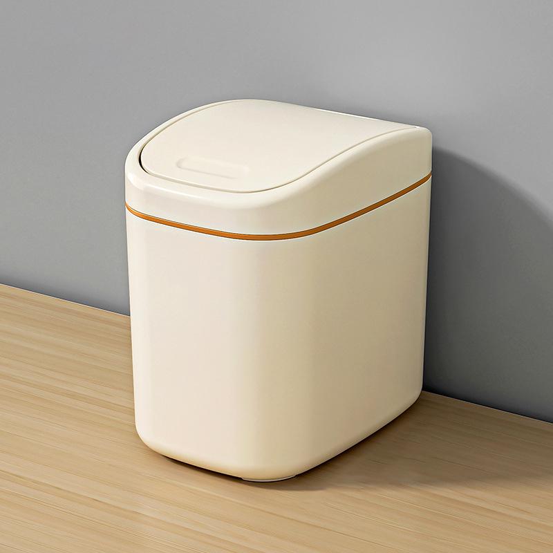 Living Room Desktop Trash Can, Office Student Desk Paper Basket, Cute and Creative Bedroom Car with Cover