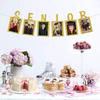 Senior Photo Banner Congrats Grad Paper Photo Frame High School College Graduation Bunting Decorations Congrats Senior Picture Banner Gold Glitter