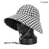 Lcate Women's Bucket Hat LMO012 Women's Check Pattern Brim Hat