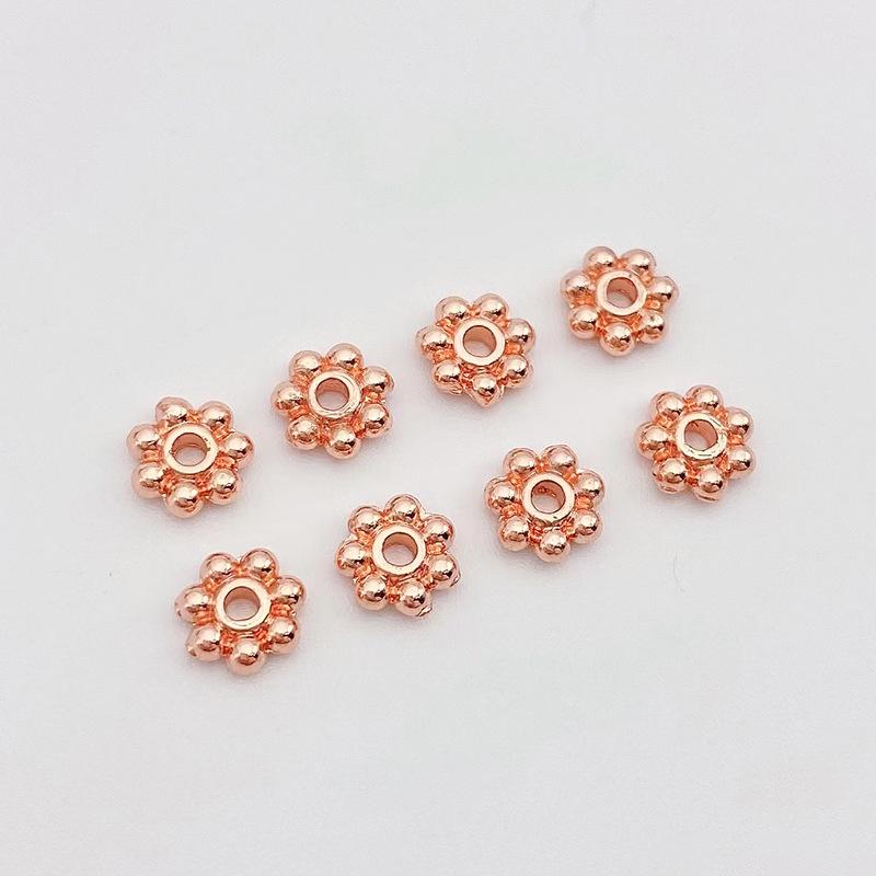 Посеребренная 14-каратным золотом бусина-разделитель в виде снежинки для изготовления украшений своими руками