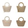 Grass Weaving Bag Summer Fashion Casual Straw Craft Large Capacity For Daily Use
