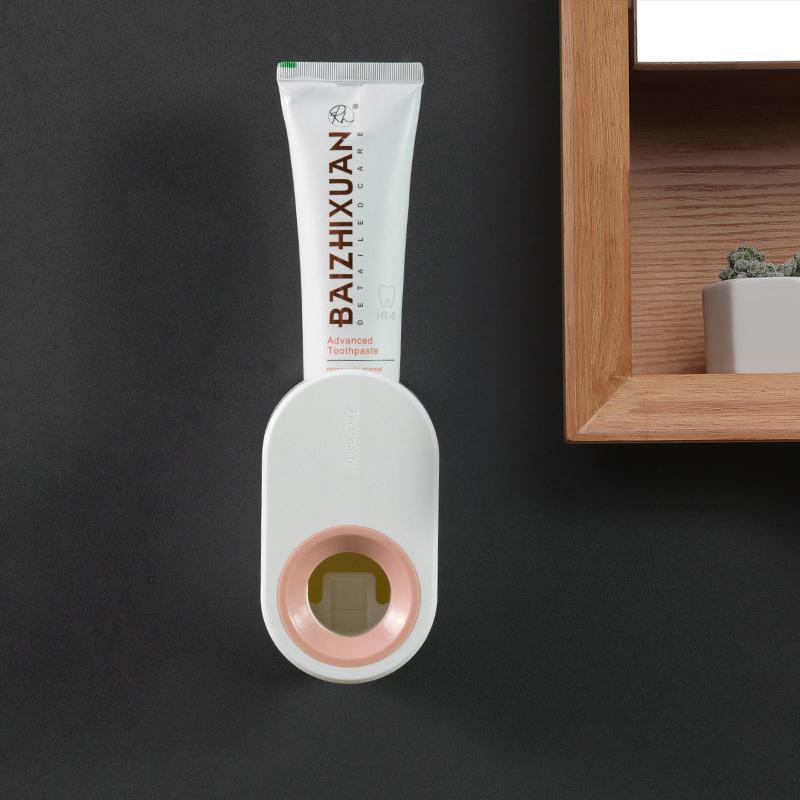 Fully Automatic Toothpaste Dispenser Hole Punched Toothbrush Toothpaste Storage Shelf Wall Hangers  Bathroom Accessories