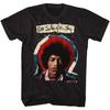 Jimi Hendrix 1960's Psychedelic Musical Icon Both Sides of The Sky Afro T-Shirt Black