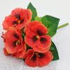 Silk Cloth Artificial Pansy Flowers Dyed Edged Flower Bouquet Simulation Flowers  Photography Props