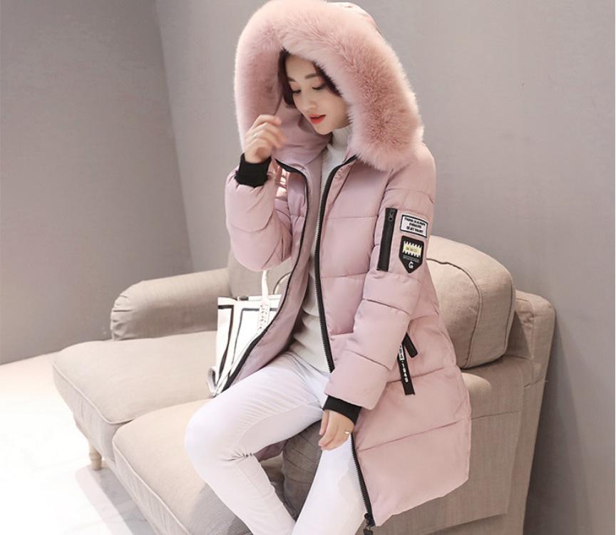 Cotton clothes women's coat new winter slim down cotton-padded clothes women's medium and long large size cold and moisture protection