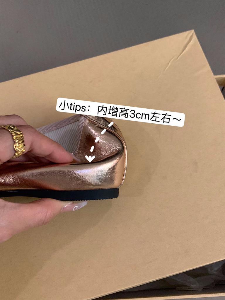 Jonmei for San Nei height increase silver single shoes women's shoes spring and autumn 2025 new summer French small fragrance