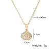 1 Stück Damen Leichter Luxus Stil Accessoires Kleine Muschel Kupfer Mikro Zirkonia Anhänger Halskette Nische Minimalistische Accessoires