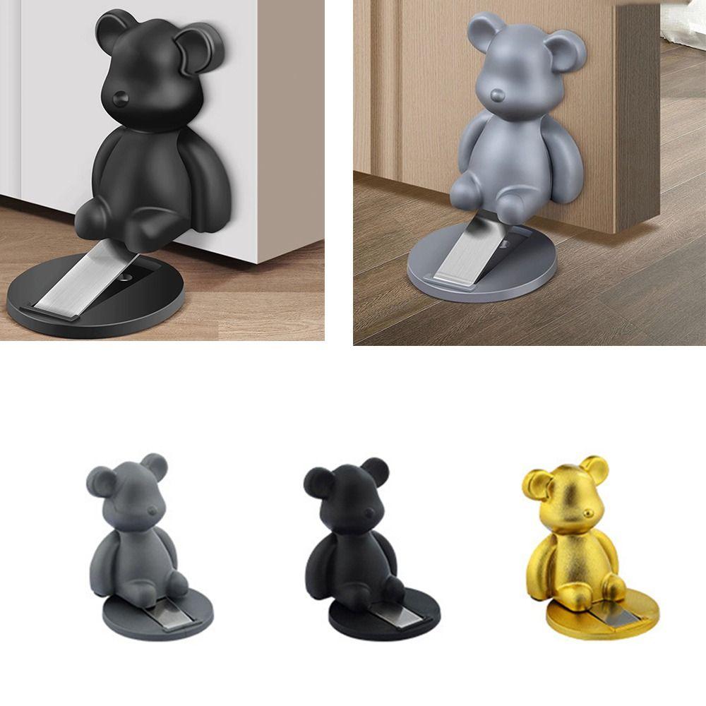 Magnetic Bear Door Stopper Punch-free Door Stop Cute Door Suction Household