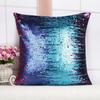 Case Dual Pillow Color Flip Sequin Cushion Cover Home Living Room Gift Decor