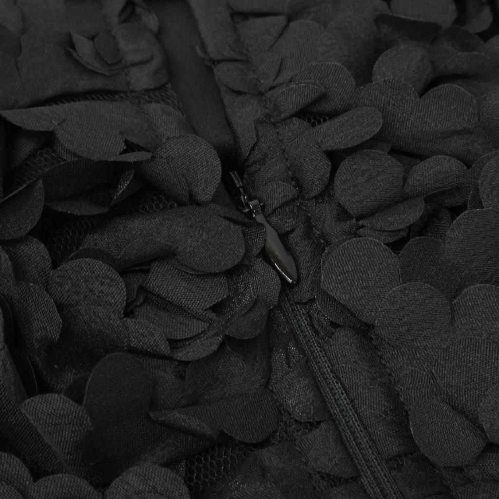 Eimy Istoire 25AW Black 1125330632 Volume Flower Motif American Style One-Piece Dress S blackUsed