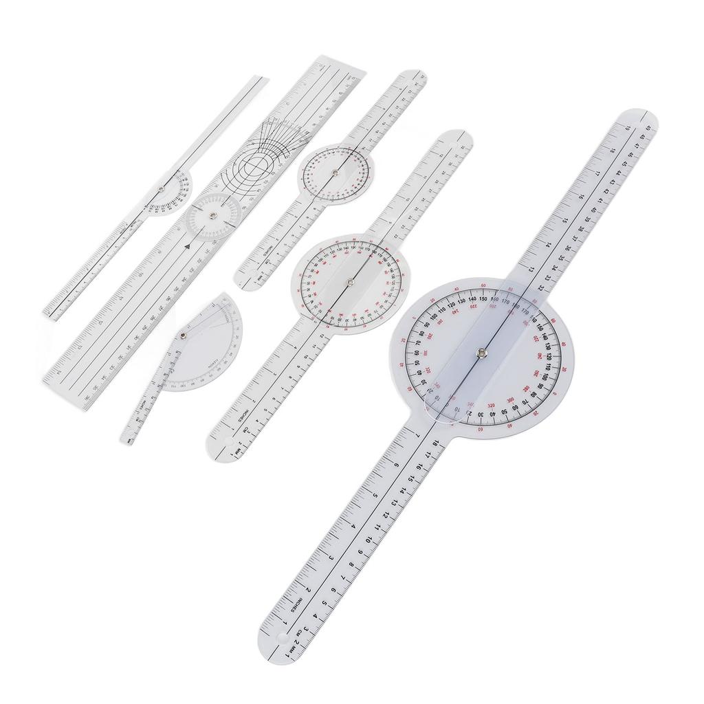 6ks Lékařský spinální goniometr Kloubní úhloměr pravítko Multifunkční kombinace