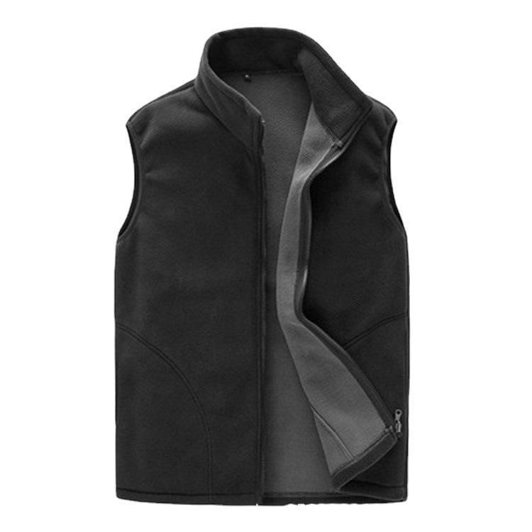 Vestă polară unisex: Gros, cald, de culoare solidă, perfect pentru activitățile în aer liber de toamnă/iarnă