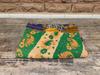 Green Floral Kantha Quilt: Vintage Indian Patchwork Throw
