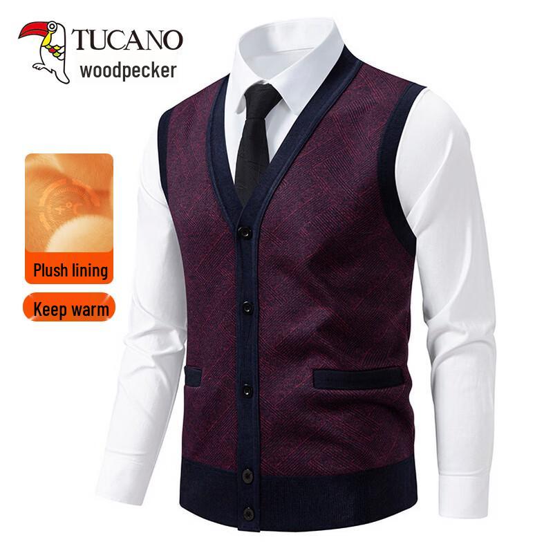 TUCANO Men's V-Neck Cardigan Vest