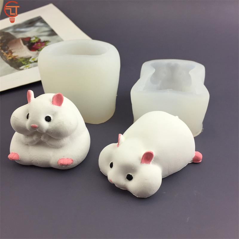 Hamster Silicone Cake Mold Hamster Shape Mousse Mould Cute Hamster Candle Mold Baking Cake Decoration Tools Kitchen Accessories