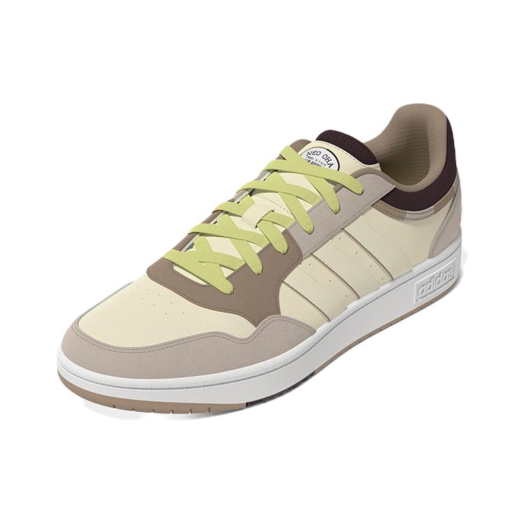 Adidas Neo Hoops 3.0 Comfortable Casual Durable Low-Top Sneakers Unisex Sneakers Light-Yellow H03738