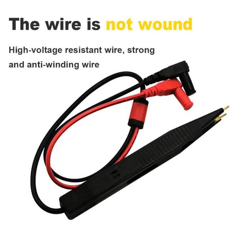 Digital Multimeter Probe Tweezers SMD Inductor Test Leads Clip Needle Tip Meter Cable Set for Resistor Capacitor Test Pen