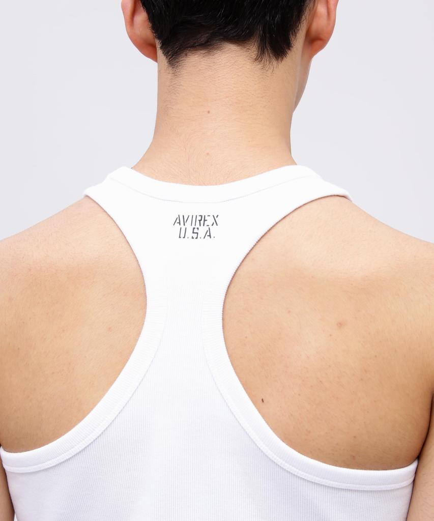 AVIREX DAILY RIB TANK TOP 6143503 L Size 001 White