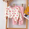 Kids Cotton Thermal Underwear Set Boys Girls Spring Autumn Pajamas Baby Warm Home Wear Long Sleeve Pants Lounge Suit