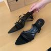 Fashion Female Ankle Wrap Footwear Women Thin Heels Sandals Shoes Fashion Pointed Toe Sexy Ladies High Heels Sandals Shoes Pumps