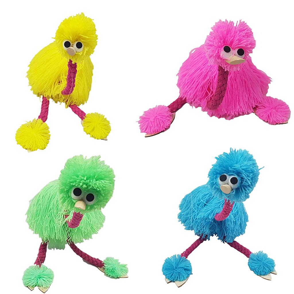 Fadenpuppe Strauß, lustige und kreative Puzzle-Fadenpuppe, neues und einzigartiges Puppenspielzeug