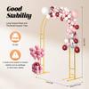 7.2ft Double Tube Design Gold Metal Wedding Arch for Plant Climbing, Photo Booth Backdrop, Party Decor, Elegant Event Background