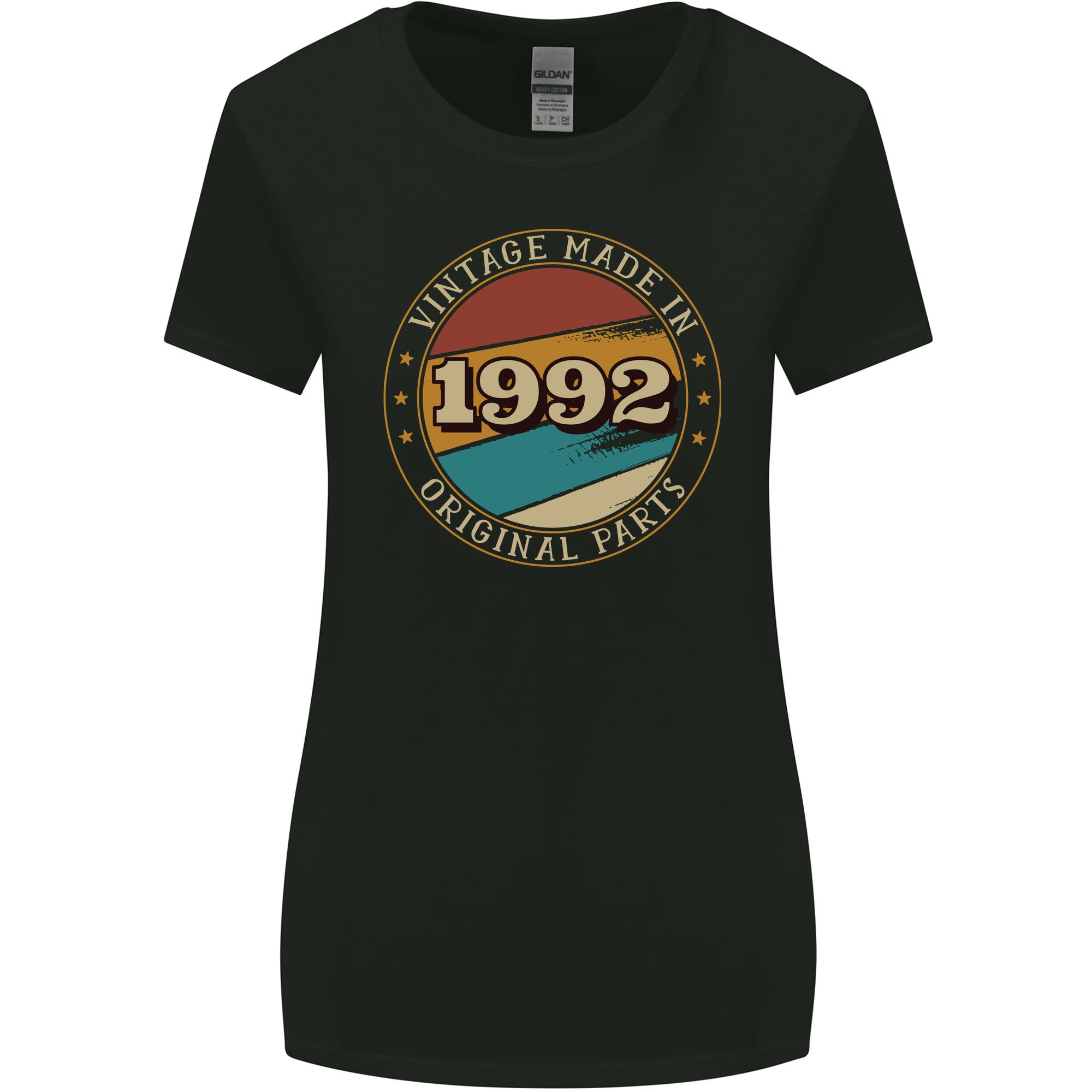 34th Birthday Vintage Made In 1992 Unisexs Wider Cut TShirt S