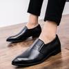 Fashion Loafer New Fashionable Men PU Embossed Pattern Without Lacing Up Business Banquet Shoes Pointed Tip Comfortable Men Shoes
