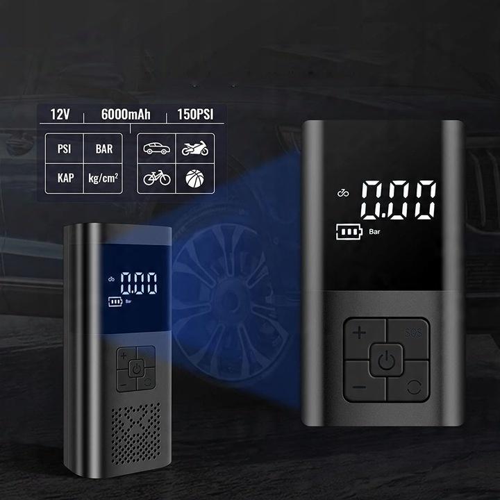 Pompka Elektryczna Samochodowa Rowerowa Powerbank