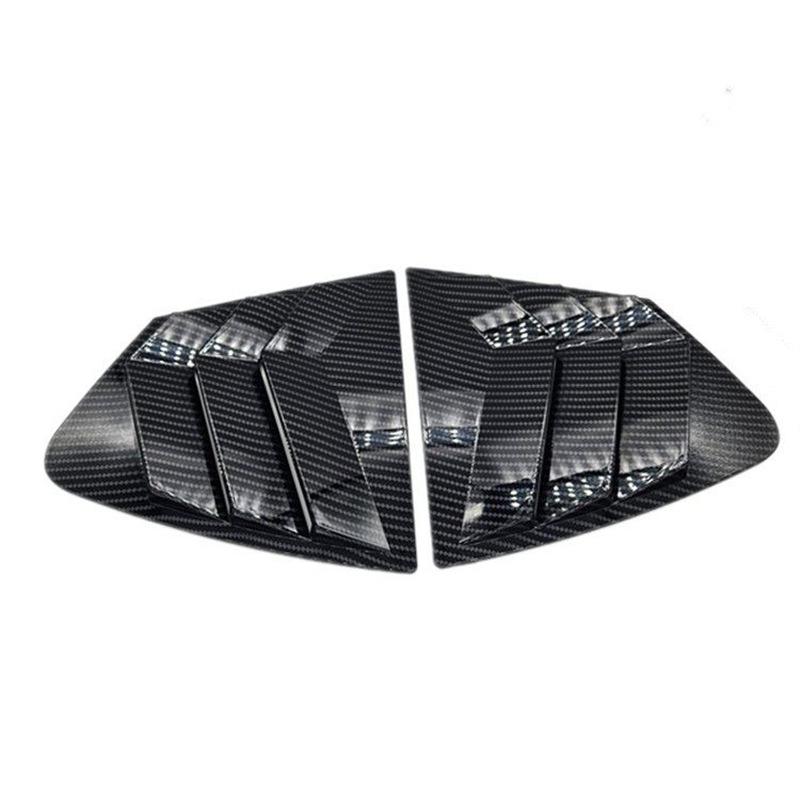 Carbon Fiber Rear Quarter Window Louvers for Honda Fit 09-14, Mustang Style Exterior Trim