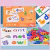 Wooden Alphabet Learning Cards For Kids Educational Toy With Diy Word Puzzle For Early Education