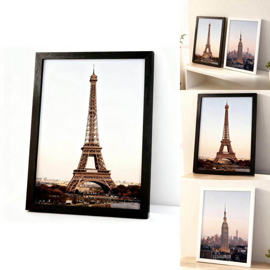 Modern Minimalist Photo Frame With Handmade Wood Finish For Living Room Wall Decor