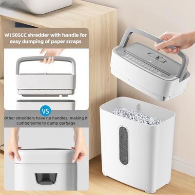 Triturador de Papel de Mesa de Grande Capacidade 15L Escritório Casa Arquivo Transparente Mini Portátil Triturador Automático Máquina Trituradora Dedicada