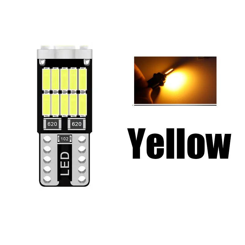 2Pcs T10 W5W 194 501 Led Canbus No Error Car Interior Light T10 26 SMD 4014 Chip Pure White Instrument Lights Bulb Signal Lamp