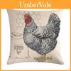 Throw Pillow Rooster Cover Animal Realistic Chicken Cotton Linen Cushion Cover