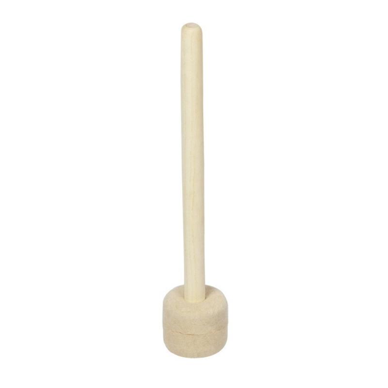 Wood Handle Drumsticks Drum Mallet Stick with Felt Head Drum Mallets Percussion Stick for Marchings Band Snare Drum