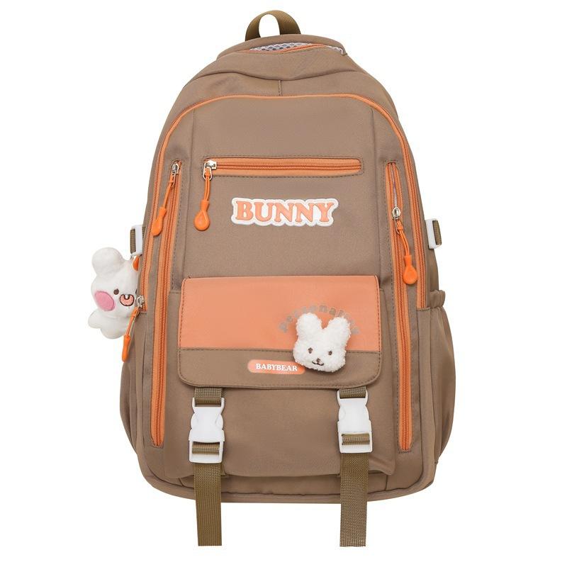 

Middle School Student Schoolbag Women s Large Capacity Color Contrast Backpack Letter Print Travel Backpack хакі